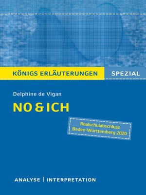 cover image of No & ich. Textanalyse und Interpretation. Königs Erläuterungen Spezial